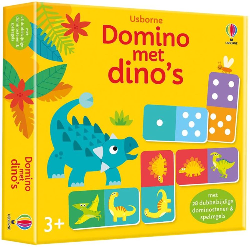 Domino mit Dinosauriern. 3+