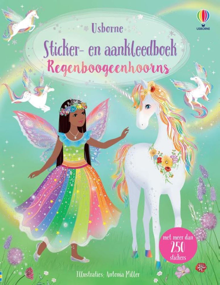 Stickerbuch: Regenbogen-Einhörner. 5+