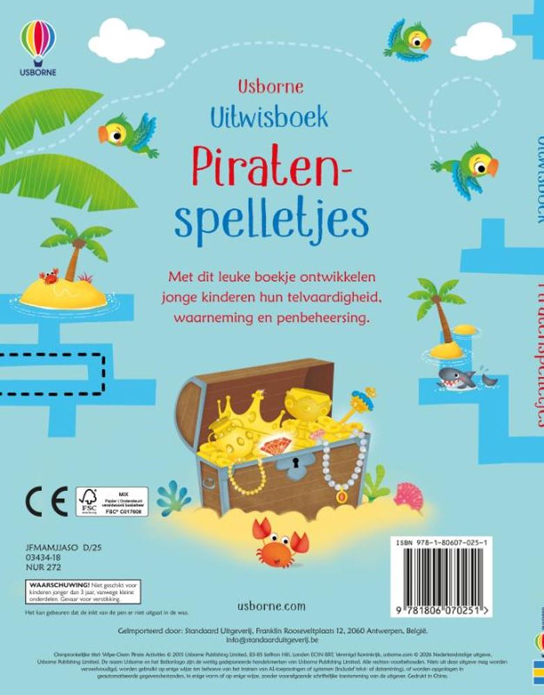 Buch-Piraten-Spiele löschen 3+