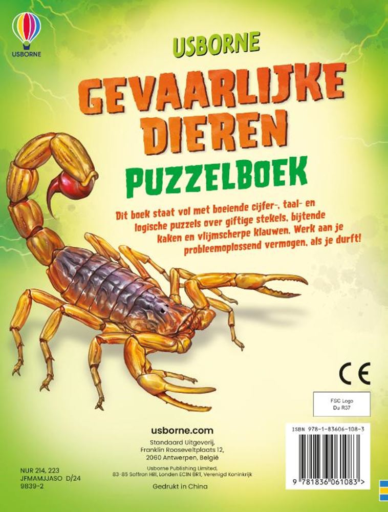 Rätselbuch: Gefährliche Tiere. 7+