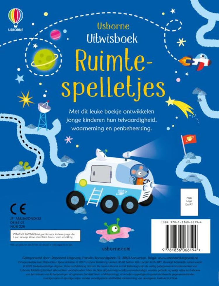 Löschbuch: Weltraumspiele 3+