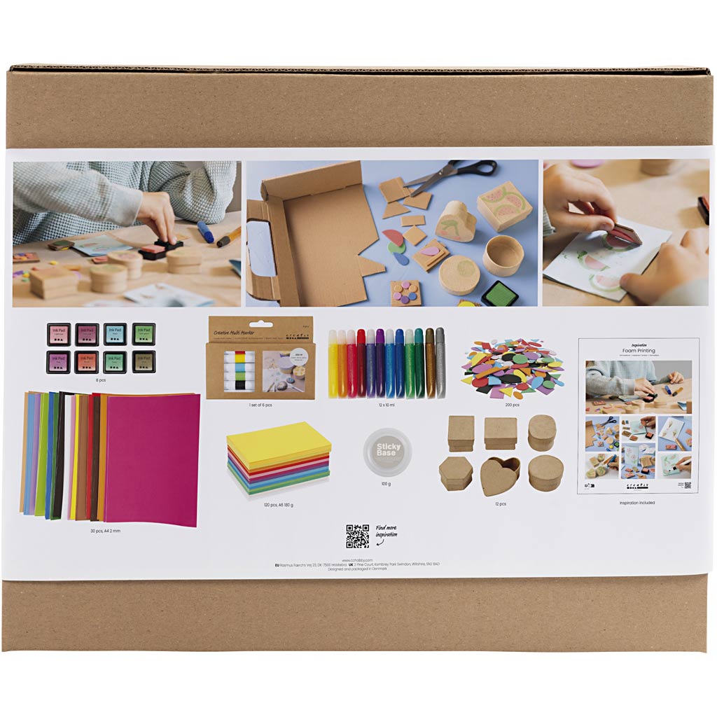 Creativ Company Group Set Schaumstoffdrucke, Karten und Boxen, 1 Box