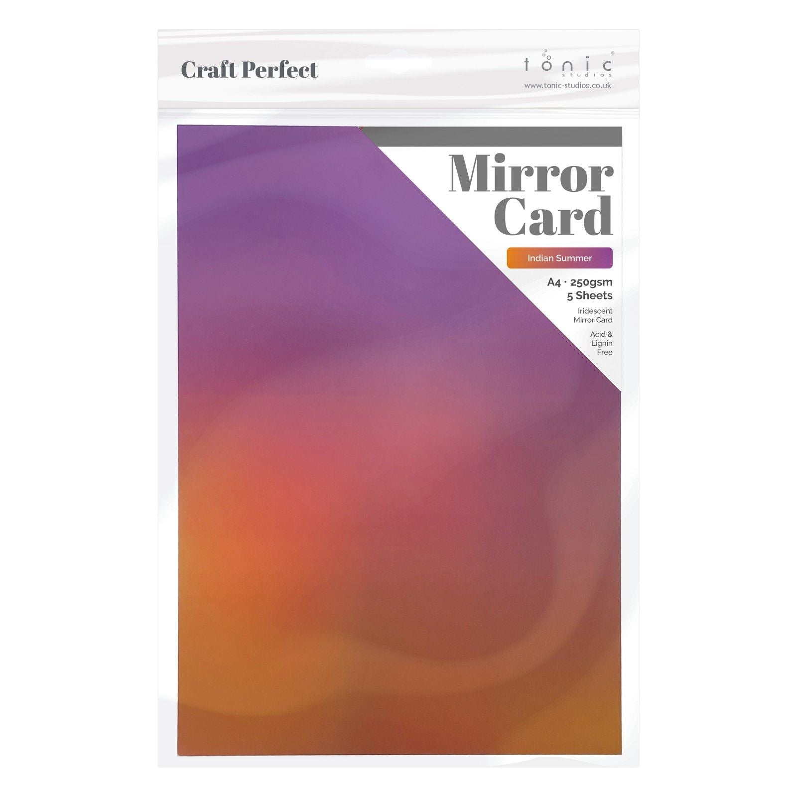 Craft Perfect von Tonic Studios Craft Perfect • Spiegelkarte, schillernd, 250 g, Indian Summer, 5 Stück