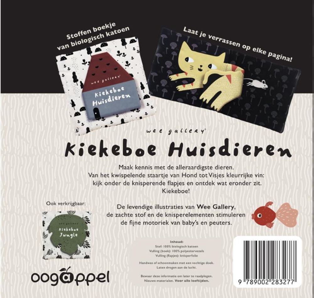 Kleine Galerie Peek-a-Boo-Haustiere (Stoffe
