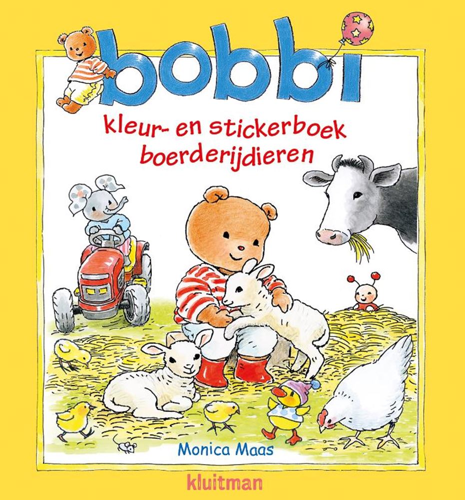 Herausgeber Kluitman Bobbi Colors Sticker Book Farm Diere