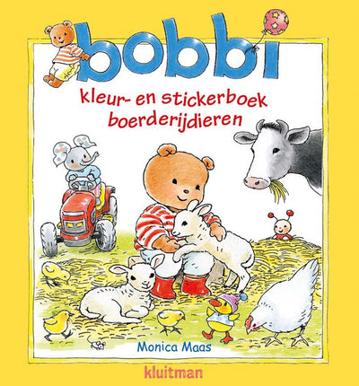 Herausgeber Kluitman Bobbi Colors Sticker Book Farm Diere