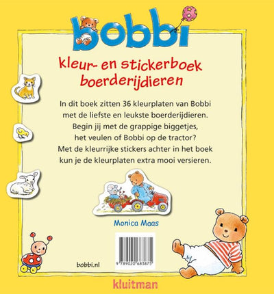 Herausgeber Kluitman Bobbi Colors Sticker Book Farm Diere