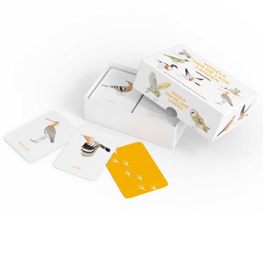 Memo-Spiel „Vögel der Niederlande“.