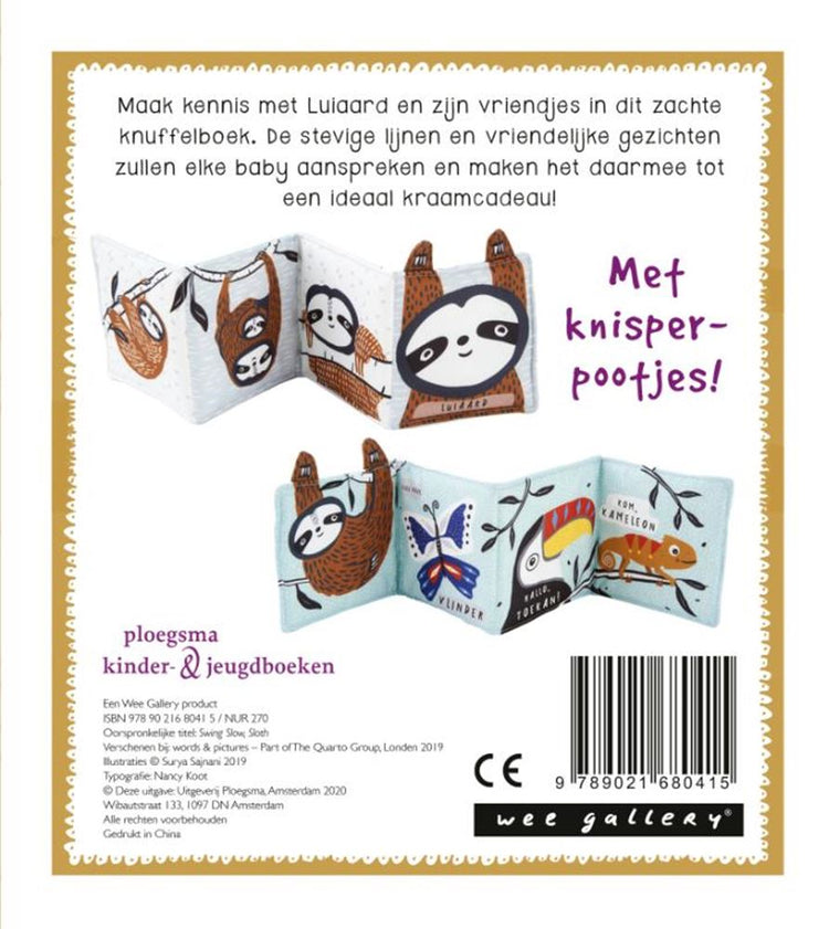 Kuschelbuch aus Stoff von Wee Gallery, Faultier