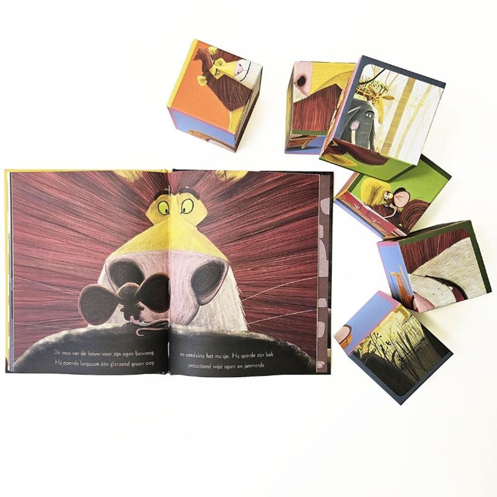 Buch- und Blockpuzzle Der Löwe in der Maus 5