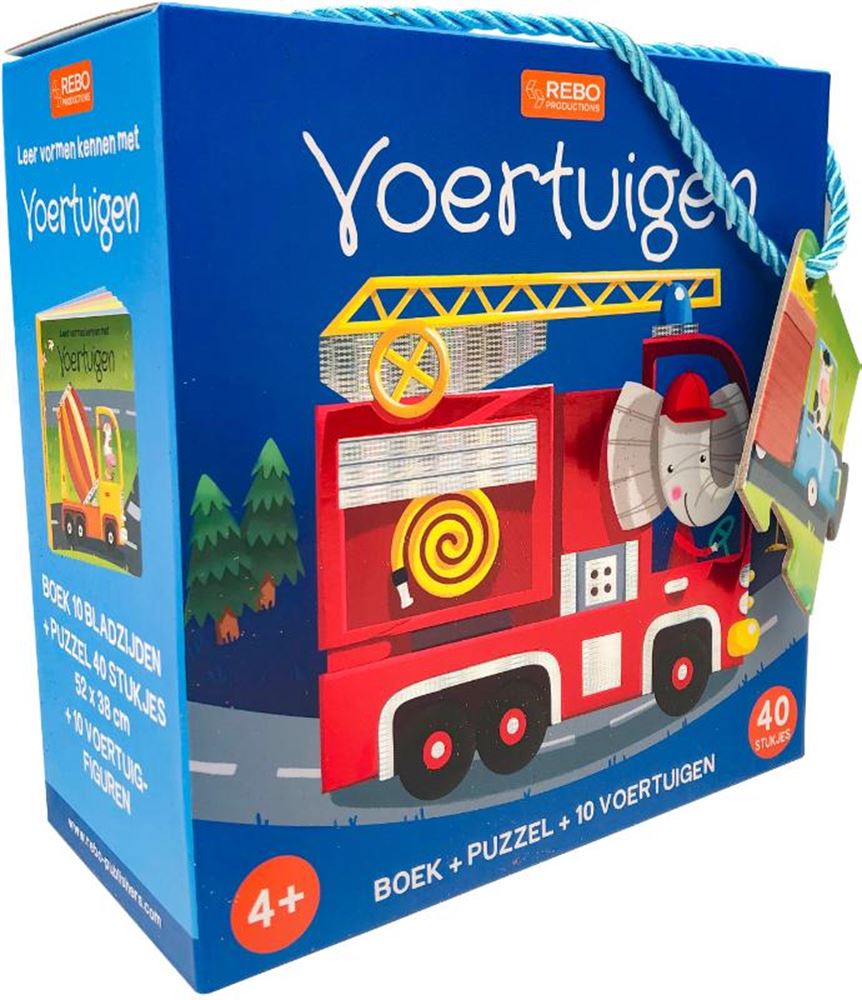 Rebo Publishers Book, Puzzle + 10 Figurenfahrzeuge