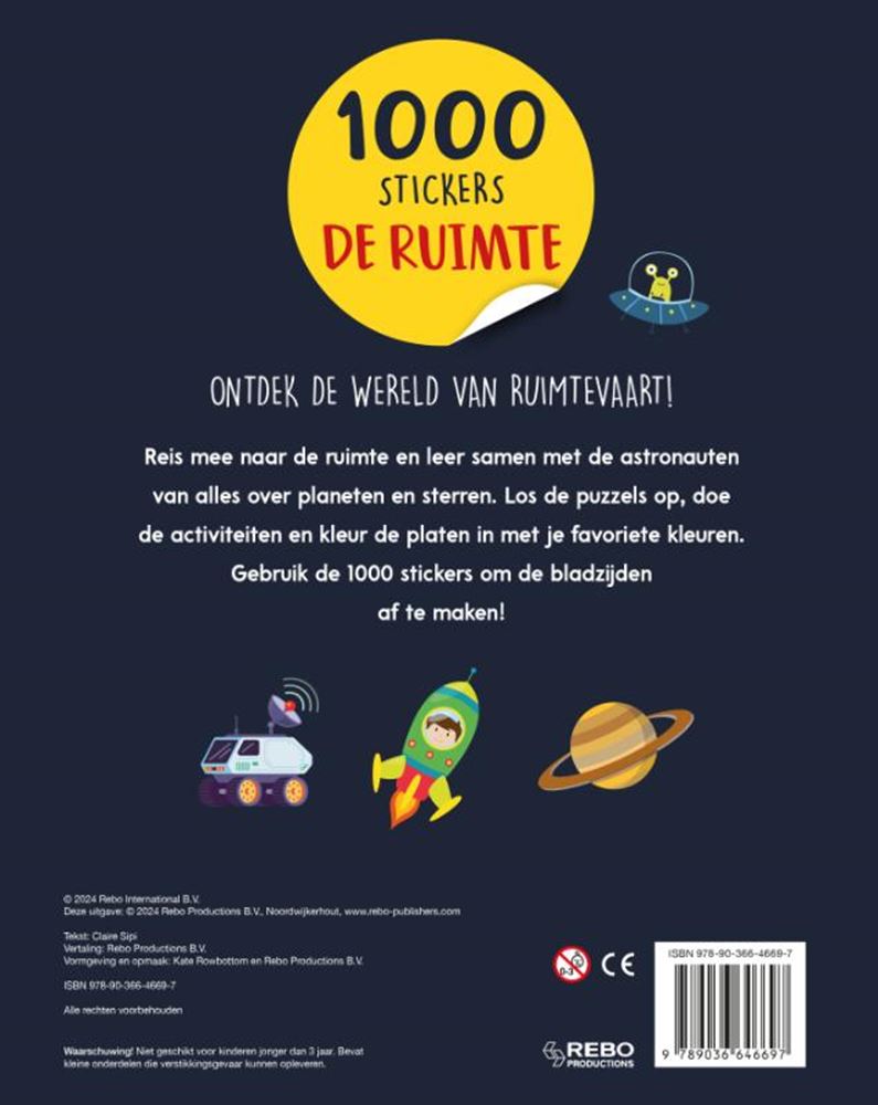 Stickerbuch: Weltraum - 1000 Sticker 3+