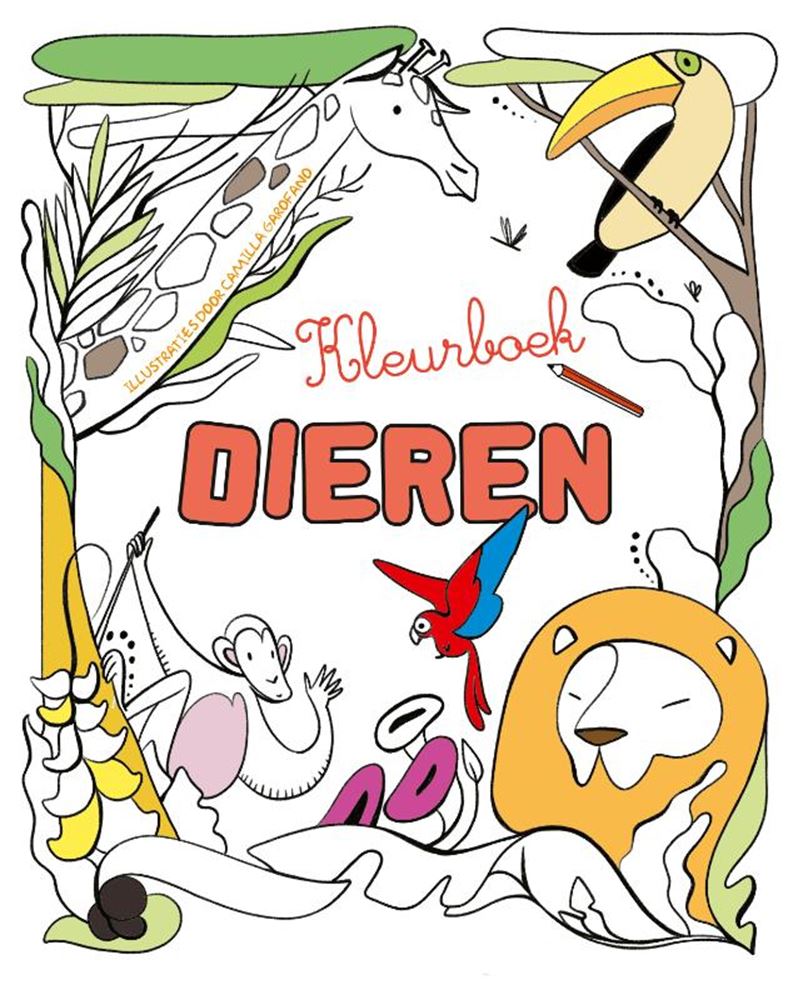 Markenloses Sans-Marque-Malbuch mit Tieren – Buch – lehrreich mit Tierillustrationen