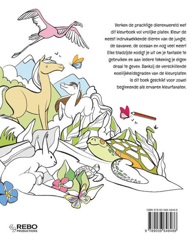 Markenloses Sans-Marque-Malbuch mit Tieren – Buch – lehrreich mit Tierillustrationen