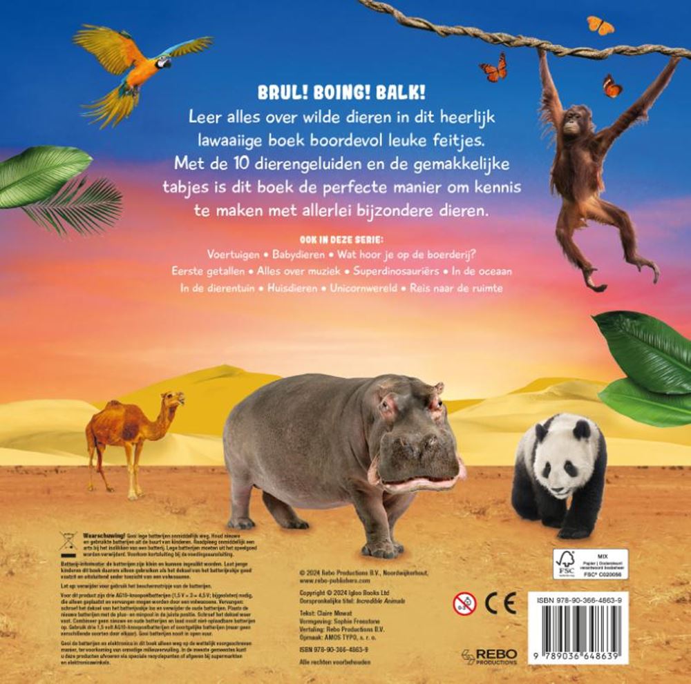 Wilde Tiere – 10 Geräusche Buch 3+