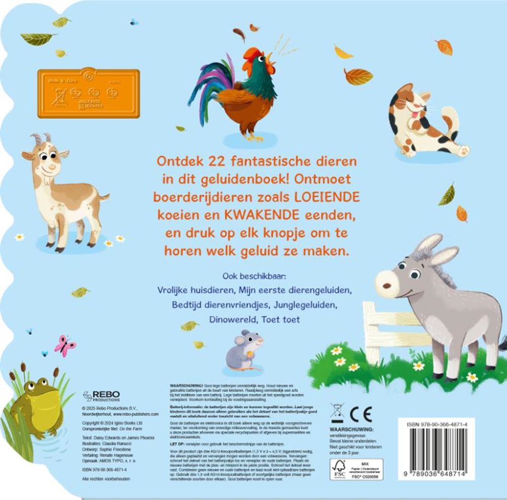 Auf dem Bauernhof - 22 Sounds Buch 4+