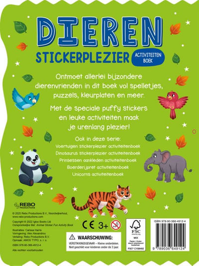 Rebo Publishers Tiere – lustiges Aktivitätsbuch mit Aufklebern