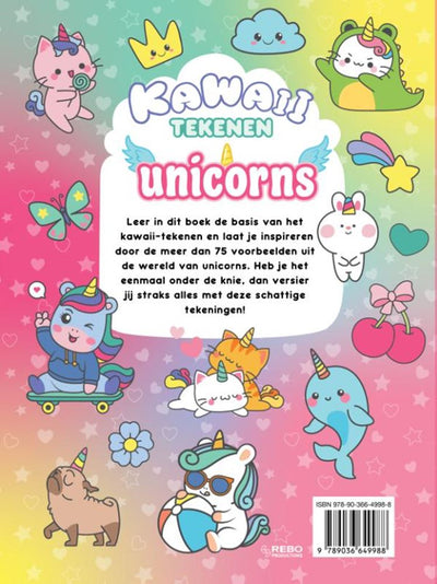 Rebo Publishers Kawaii zeichnet Einhörner, Freunde