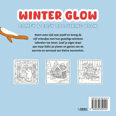 Rebo Publishers Winter Glow – gemütliches, gemütliches Malbuch