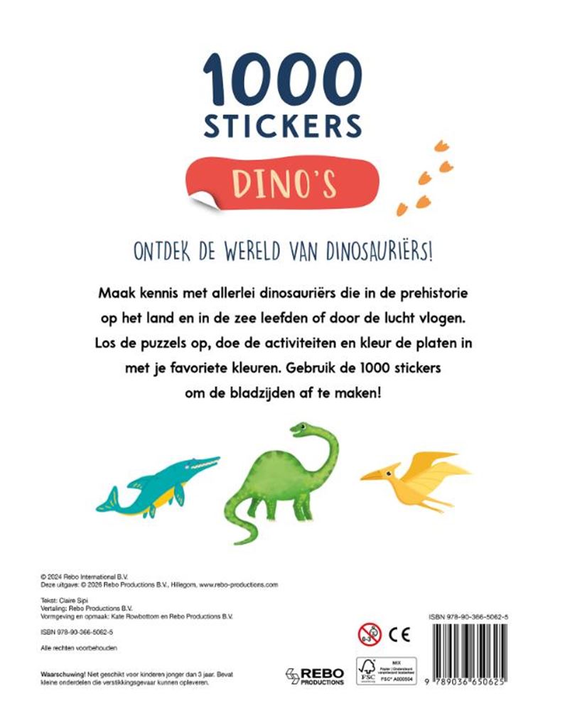 Dinos - 1000 Aufkleber 4+