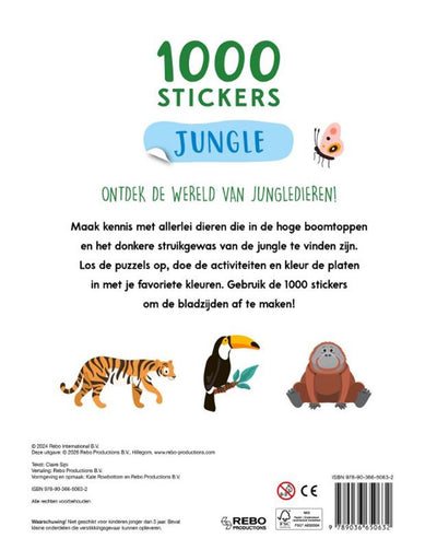 Dschungel-Aktivitätsbuch von Rebo Publishers – 1000 Aufkleber