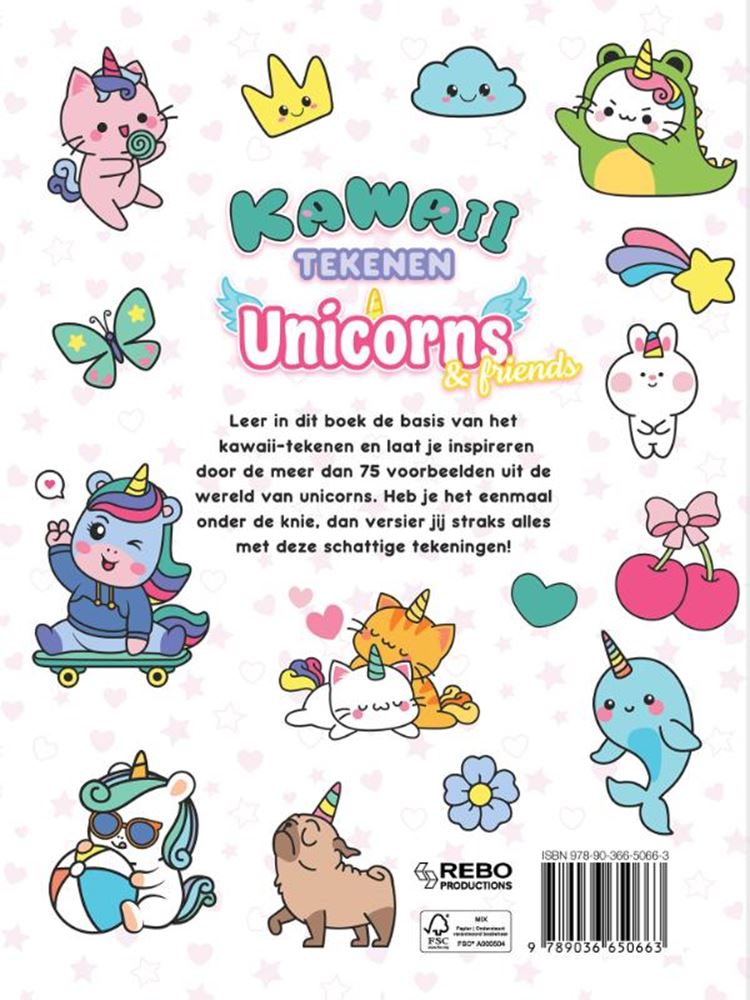 Kawaii zeichnet Einhörner für Freunde ab 6 Jahren