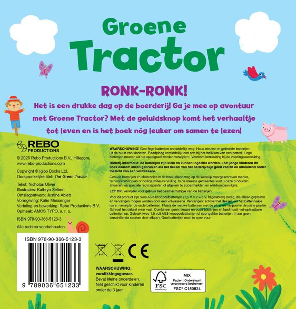 Grüner Traktor des Rebo-Verlags – Soundbuch