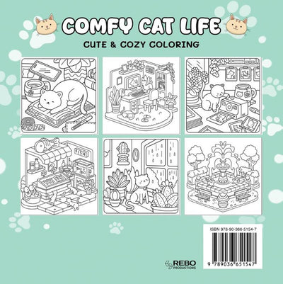 Rebo Publishers Comfy Cat Life – süßes, gemütliches Malbuch