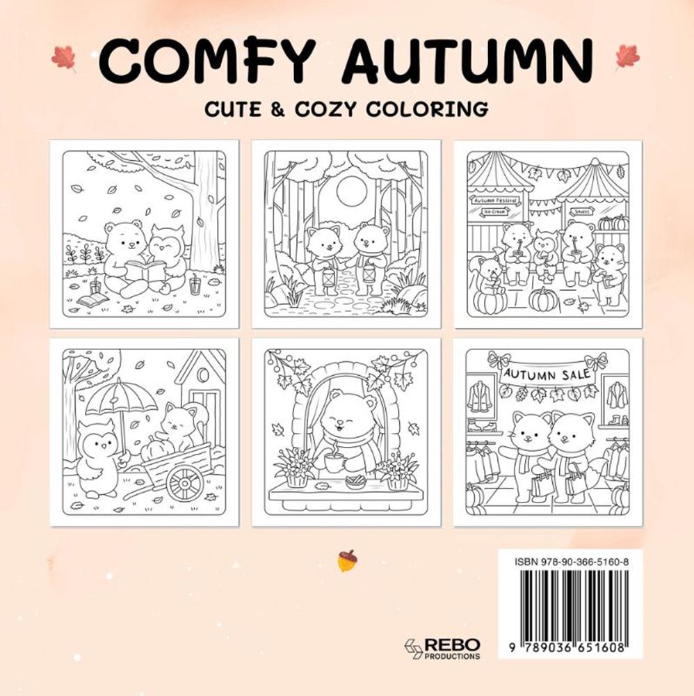 Rebo-Verleger „Comfortable Autumn“ – süßes, gemütliches Malbuch