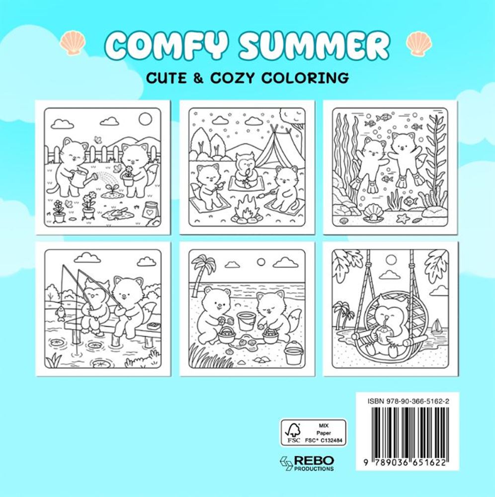 Rebo-Verleger „Comfort Summer“ – süßes, gemütliches Malbuch