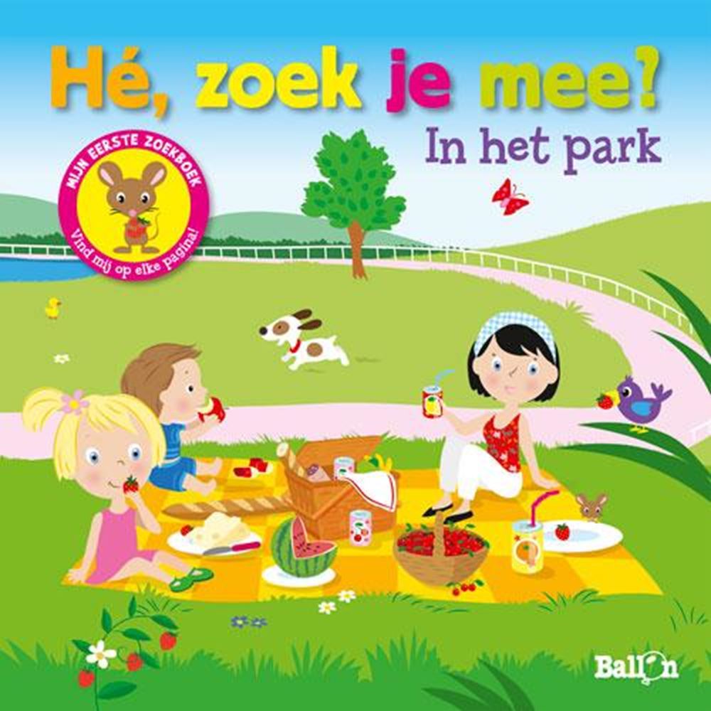 Du suchst im Park nach einem Pappbuch. 2