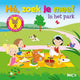 Du suchst im Park nach einem Pappbuch. 2