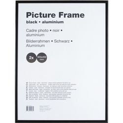 Wechselrahmen aus Aluminium und Antireflex 30x40cm schwarz
