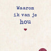 Warum ich dich liebe.