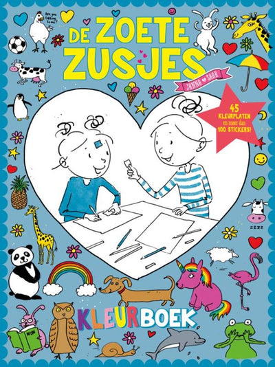 Buch süße Schwestern Malbuch mit mehr als 100 Aufklebern