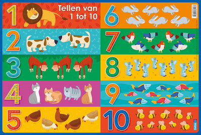 Deltas Educational Underlagers Vorschule zählen von 1 bis 10