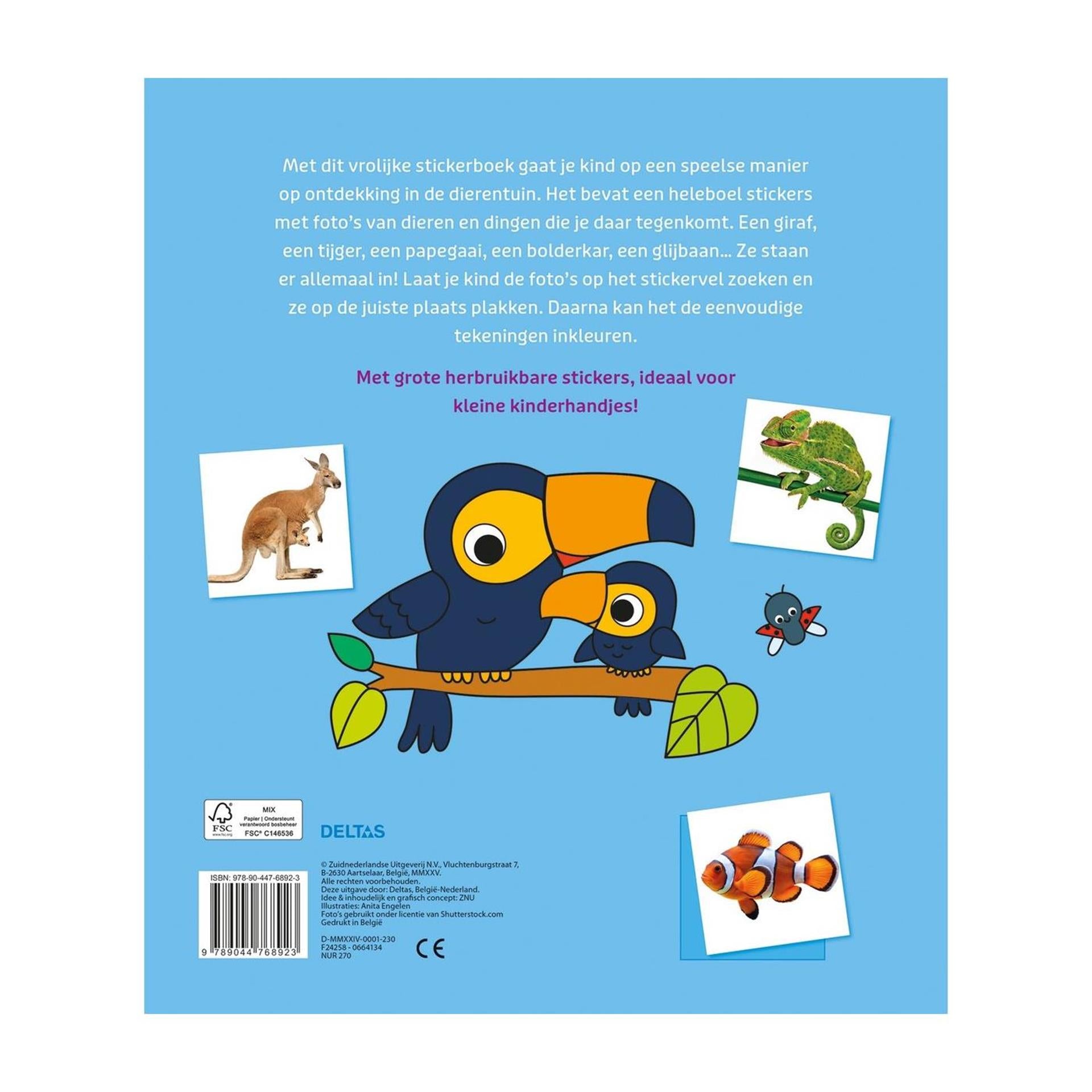 Deltas im Zoo-Stickerbuch