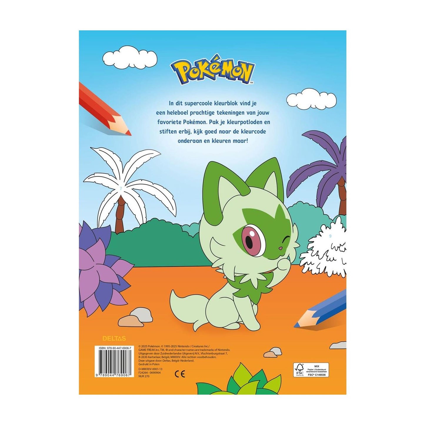 Deltas Pokémon färben nach Zahlen