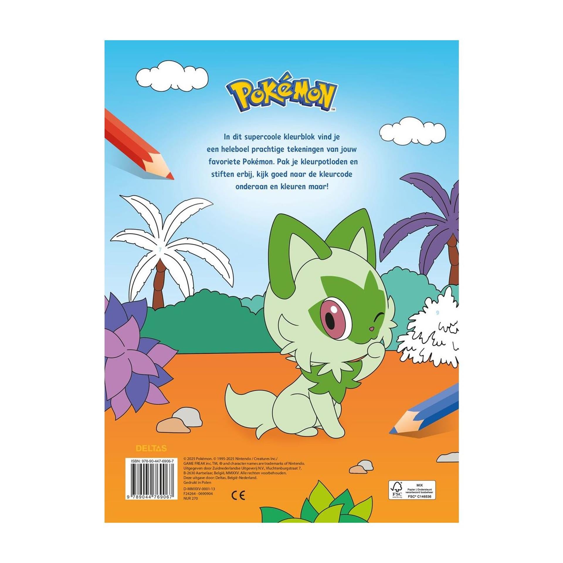 Deltas Pokémon färben nach Zahlen