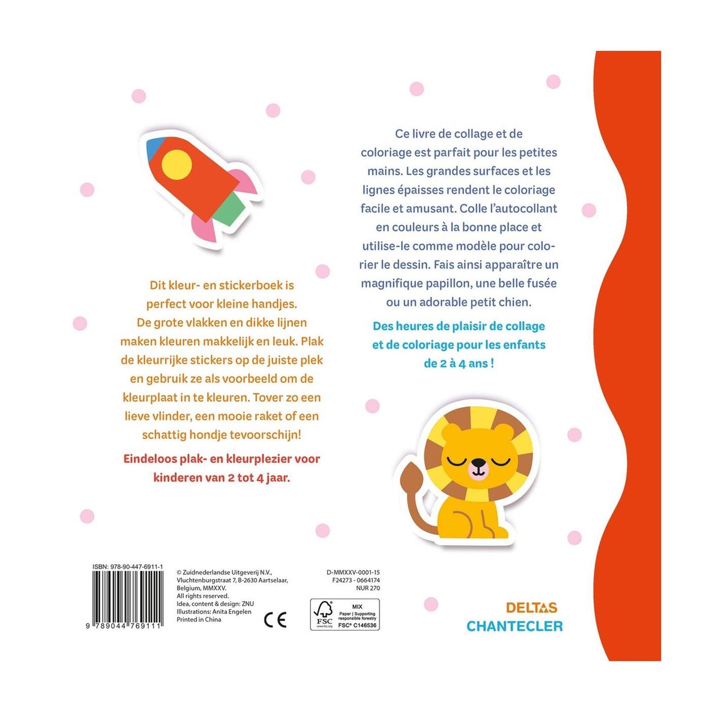 Deltas fröhliche Aufkleberfarbe – 2–4 Jahre