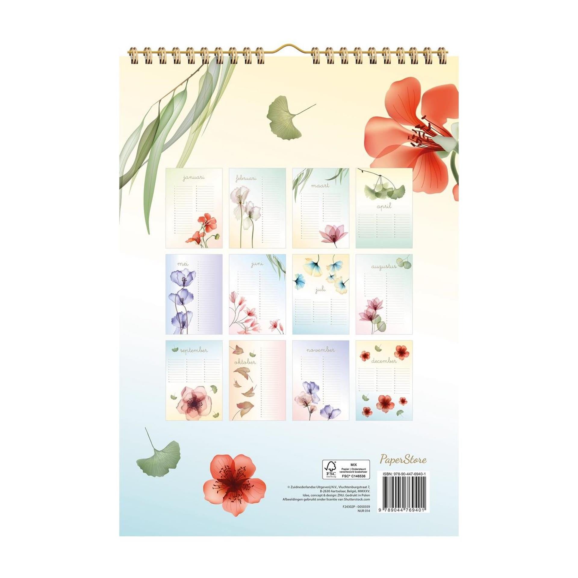 Deltas Geburtstagskalender mit Blumen