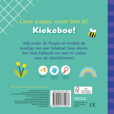 Deltas süßer Guck-Welpe – Pappbuch mit Klappen