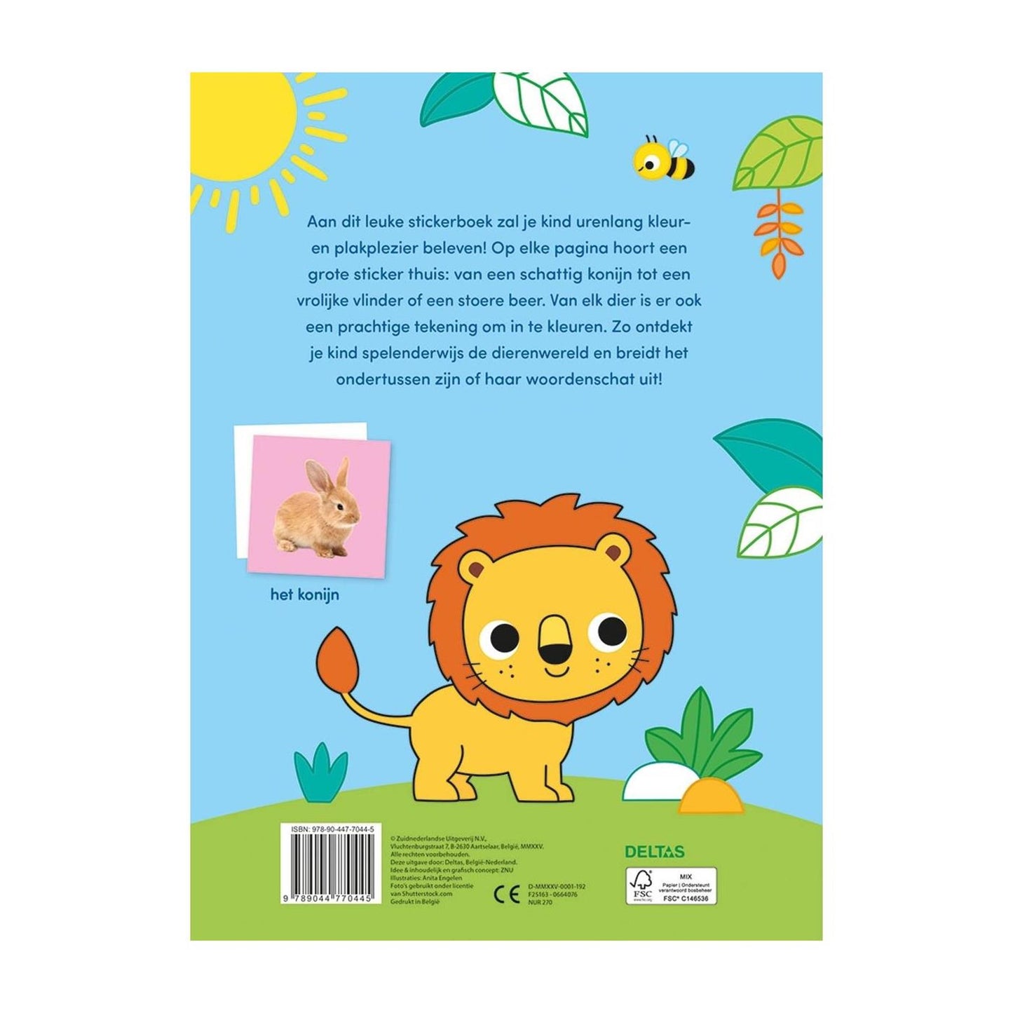 Deltas Mal- und Stickerbuch mit süßen Tieren