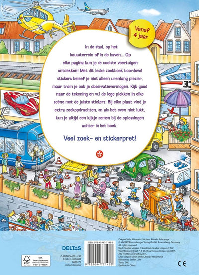 Deltas, mein lustiges Suchbuch mit Aufklebern – Fahrzeuge
