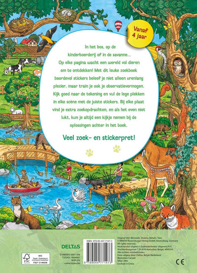 Deltas mein lustiges Suchbuch mit Aufklebern – Tiere