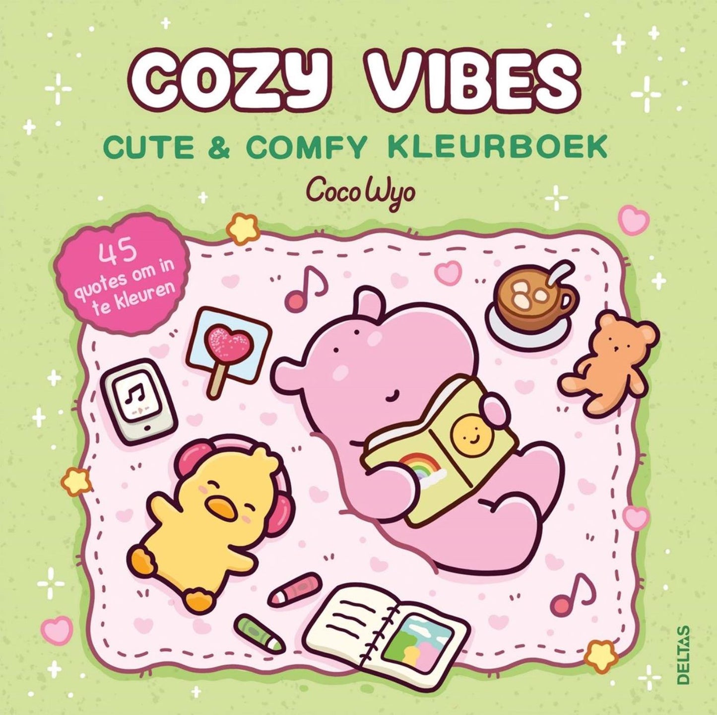 Deltas gemütliche Stimmung, süßes, gemütliches Malbuch Coco Wyo