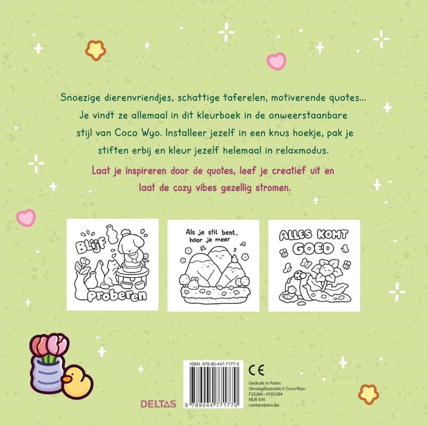 Deltas gemütliche Stimmung, süßes, gemütliches Malbuch Coco Wyo