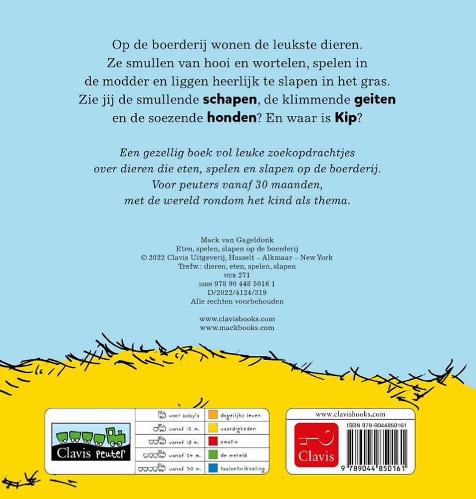 Essen, Spielen, Schlafen auf dem Bauernhof. 1+