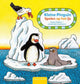 Kleiner Pinguin spielt auf dem Eis. 1+
