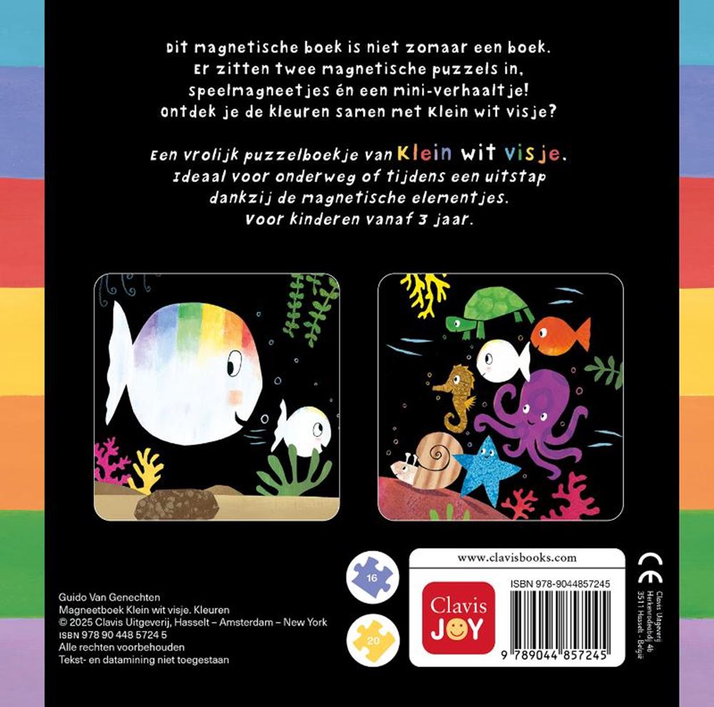 Magnetisches Buch kleiner weißer Fisch. 3+